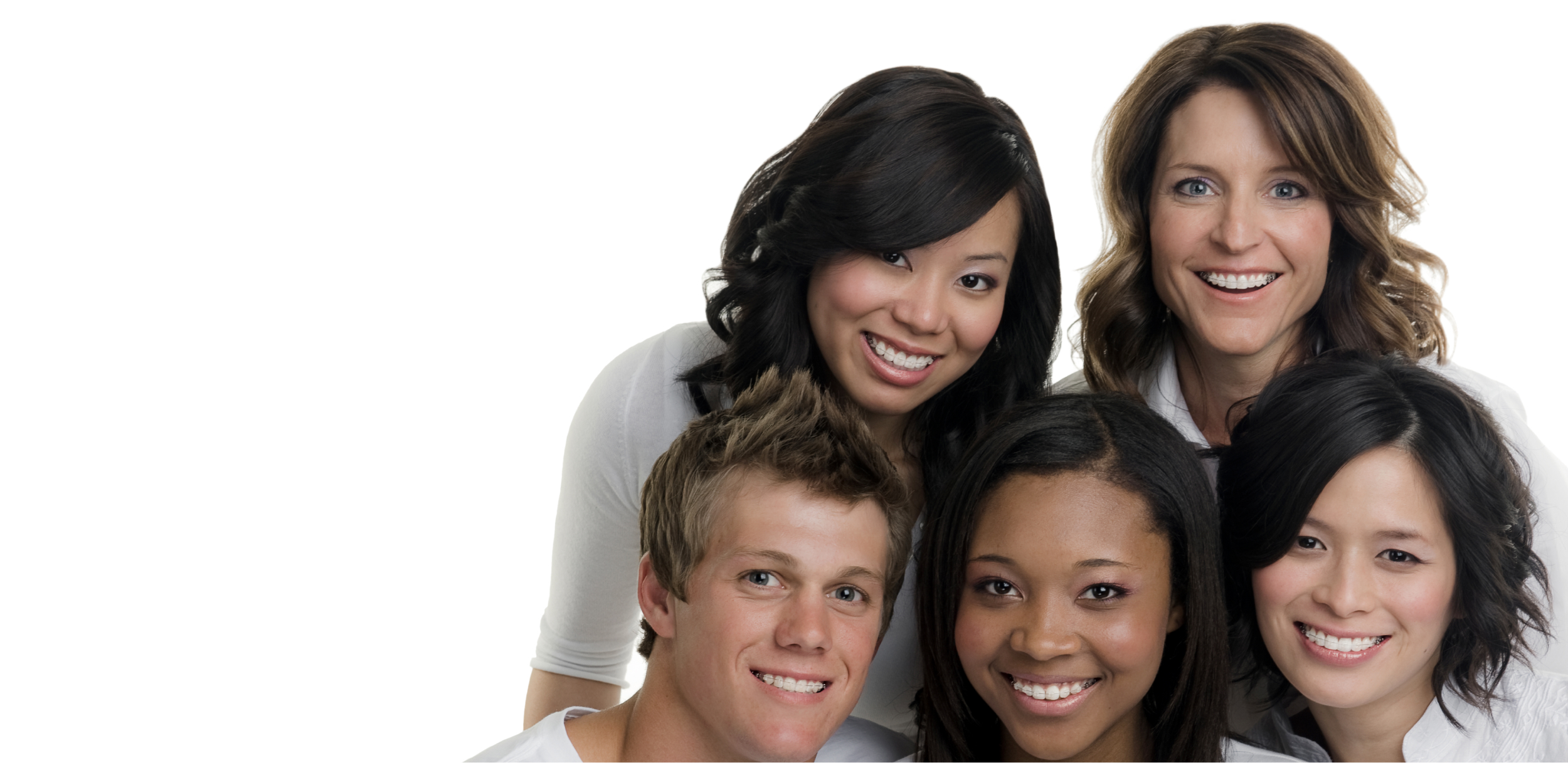 Group of people smiling.